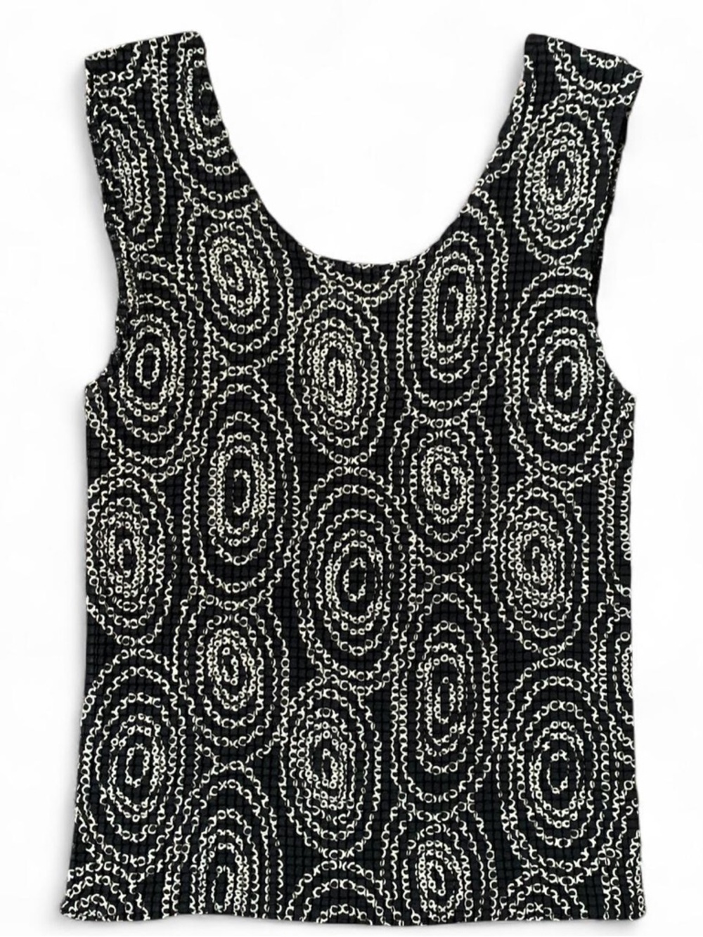 Vintage Y2K Nicole Accordion Circle Spiral Pattern Tank Top